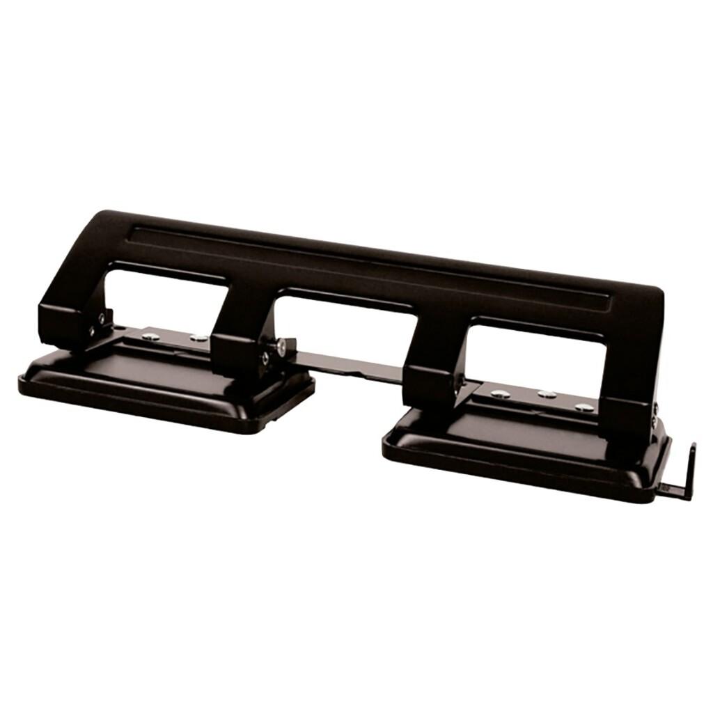 Perfurador de Papel Metálico 20 folhas 4 furos BRW Preto Unitário
