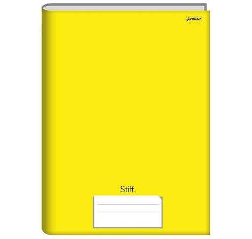Caderno Brochura Capa Dura Stiff Jandaia Amarelo 96 Folhas 200mm x 275mm 56g/m&sup2;