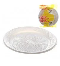 Prato Sobremesa Trik Trik Redondo 15cm Biodegrad&aacute;vel 10 Unidades