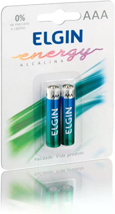 Pilha Alcalina Palito AAA Elgin 2 unidades
