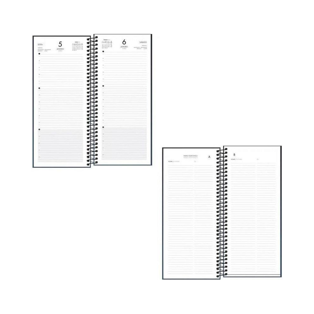 Agenda Comercial Ideale 2026 Tilibra Azul 208 folhas