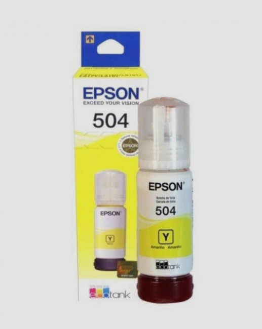 Garrafa de Tinta Ecotank 504 Epson Amarelo 70ml
