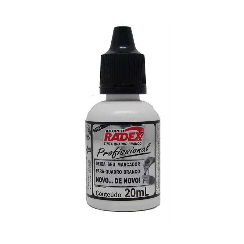 Tinta para Marcador de Quadro Branco Radex Preto 20ml Radex Pl&aacute;stico Preto