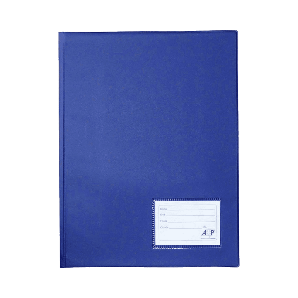 Pasta Cat&aacute;logo PVC A4 ACP Azul 20 Envelopes