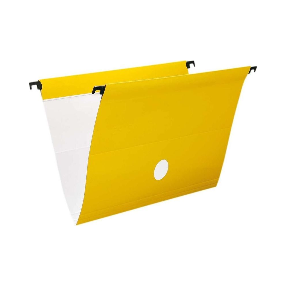 Pasta Suspensa Pl&aacute;stica A4 Dello Amarelo com 6 Unidades