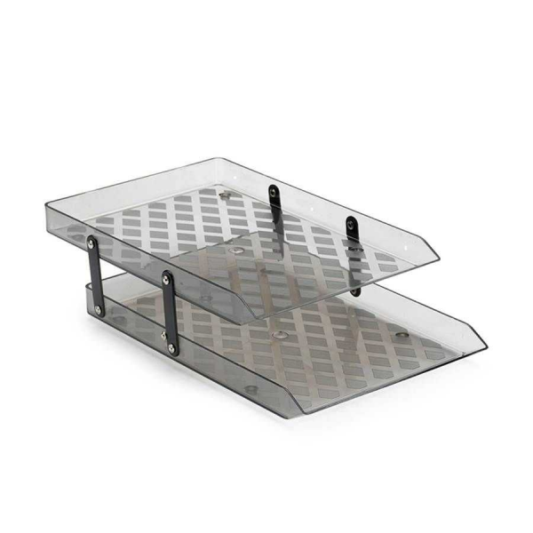 Caixa para Correspond&ecirc;ncia Dupla Articulada Fume Waleu