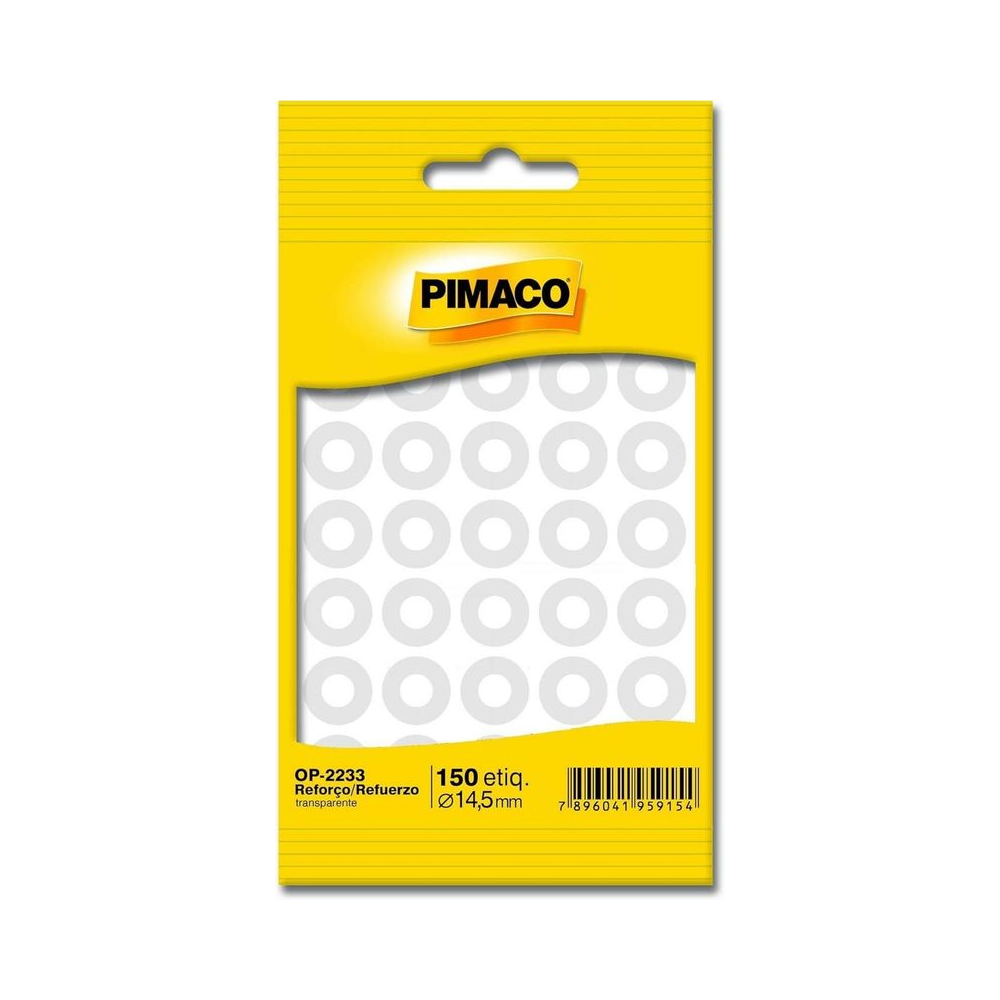 Refor&ccedil;o para Fich&aacute;rio Pl&aacute;stico Retangular 14.5mm Pimaco Branco