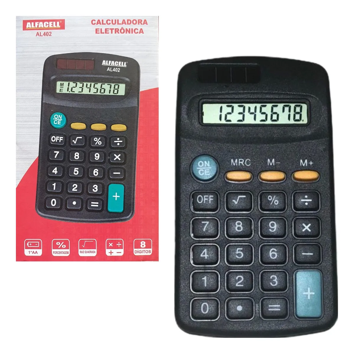 Calculadora Eletr&ocirc;nica Bolso AL8985A Alfacell 8 D&iacute;gitos Pl&aacute;stico Compacta