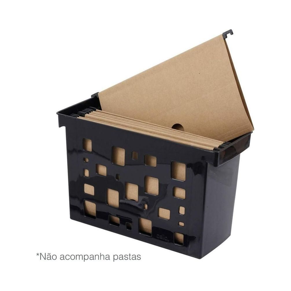 Caixa Multiuso Protea Dello Preta 440mm x 180mm x 270mm