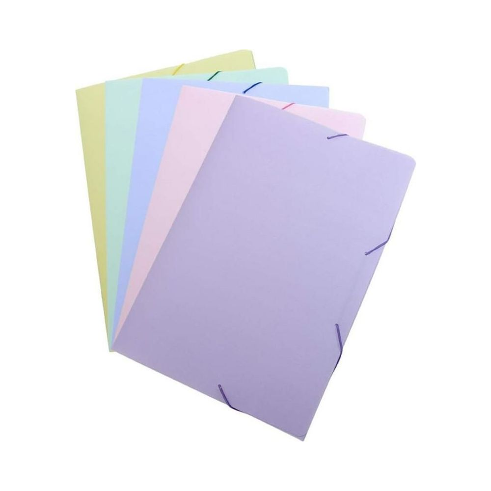 Pasta Aba Elástico Ofício Textura Linho Dello Cores Soridas 335mm x 235mm