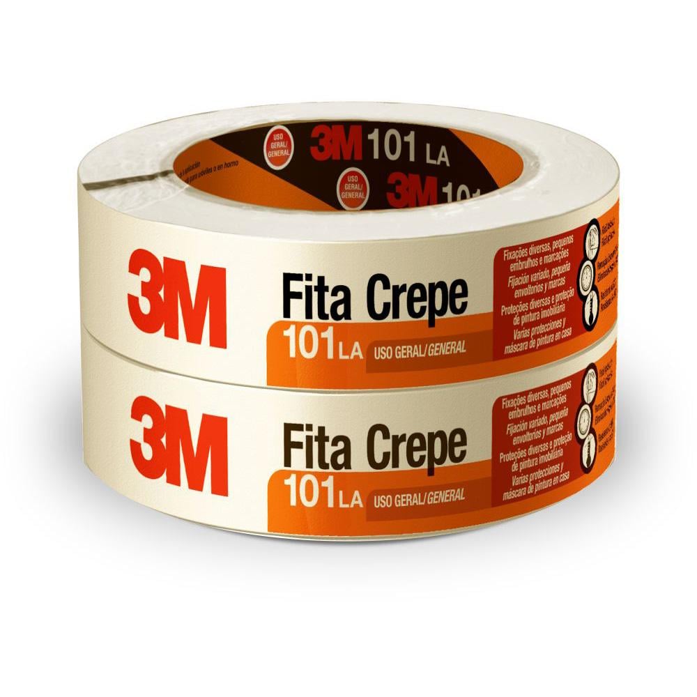 Fita Crepe 101LA 3m 48mm x 50m 2 Rolos