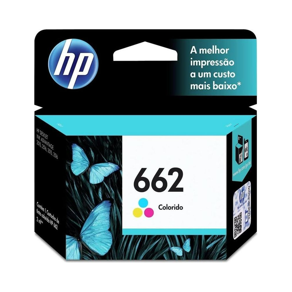 Cartucho Ink Advantage 662 HP Colorido 2ml