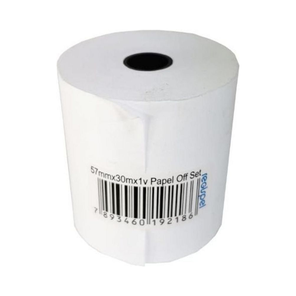Bobina para Calculadora Regispel 57mm x 30m Papel Off Set unitário