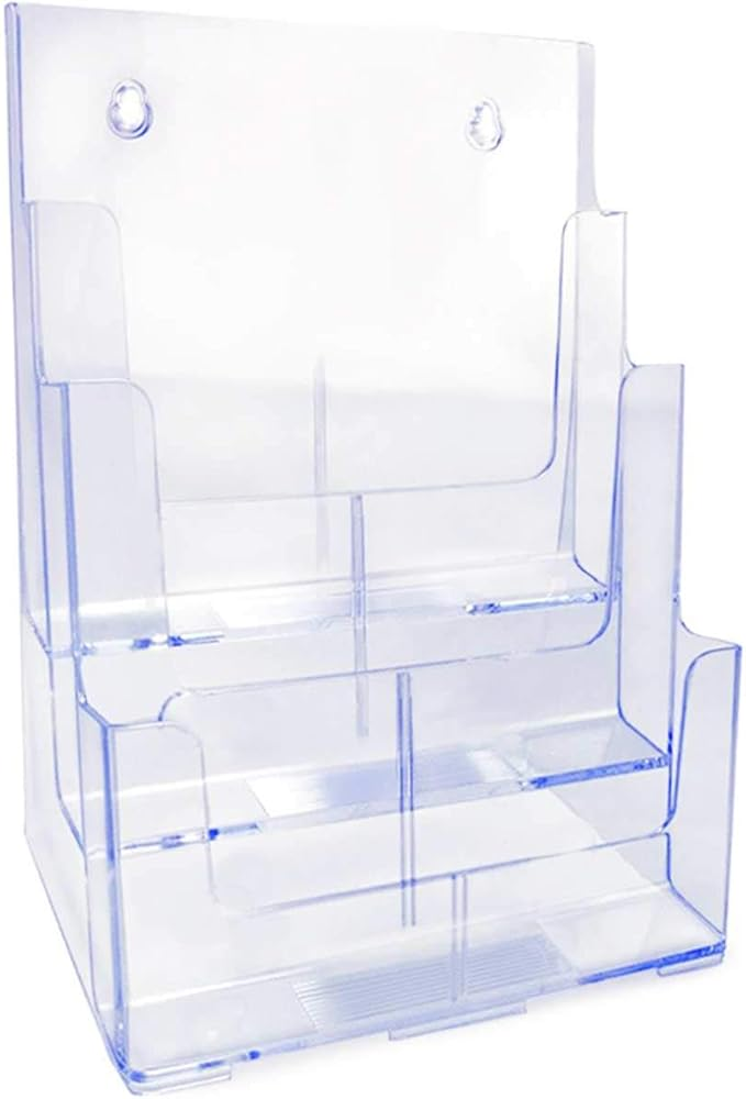 Organizador Triplo Vertical Maxcrill Cristal 16cm x 23cm x 32cm