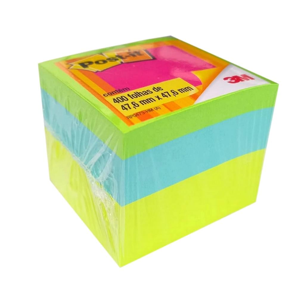 Notas Adesivas Cubo Neon Collection 47.6mm x 400 folhas 3M