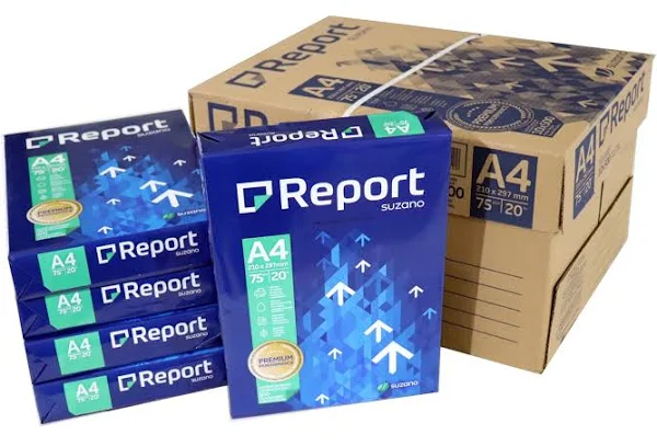 Papel Sulfite A4 Report 500 Folhas 75g/m² Caixa 10 unidades