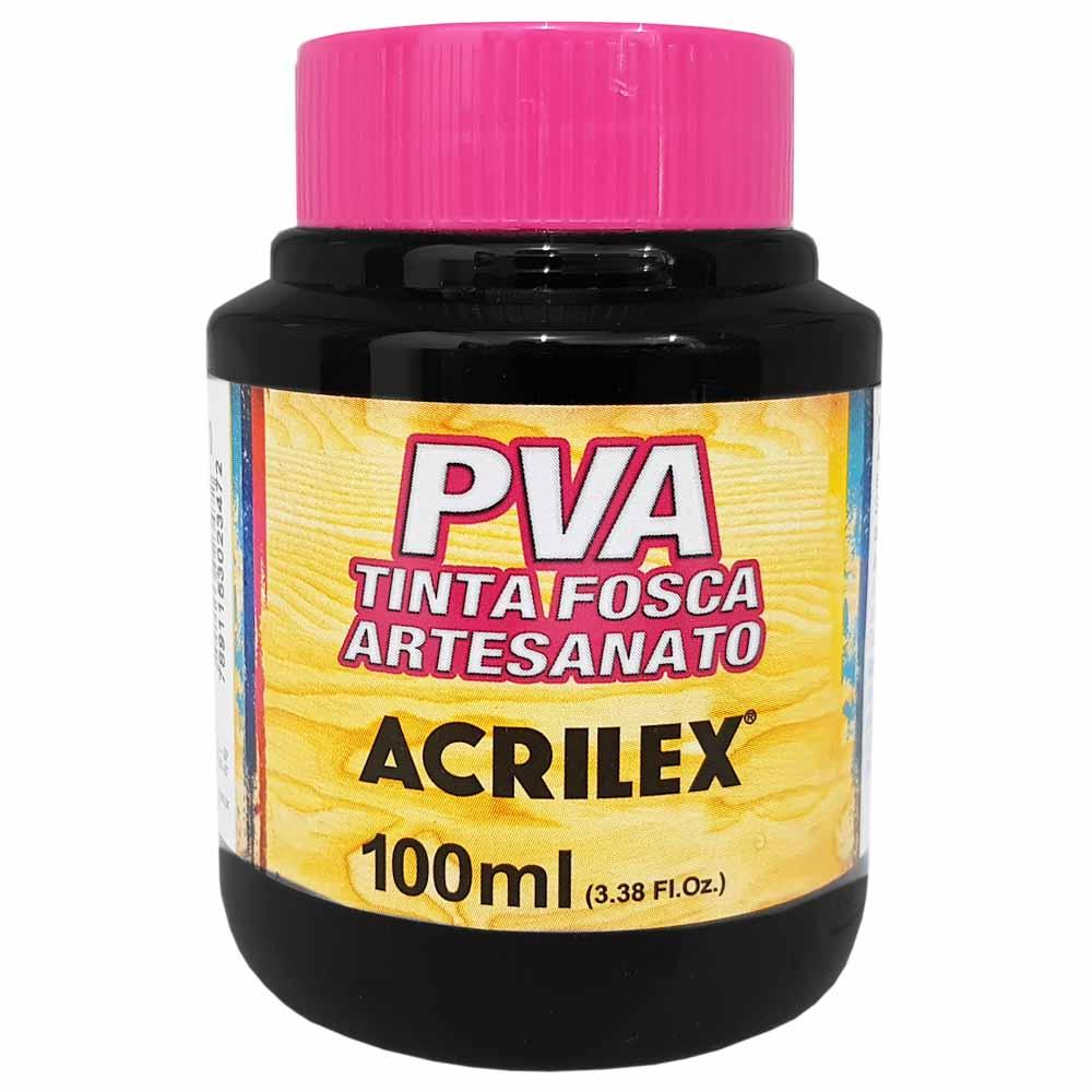 Tinta PVA Fosca Artesanato Acrilex 100ml Preto