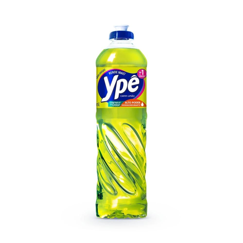 Detergente Lava Lou&ccedil;as L&iacute;quido Yp&ecirc; Capim Lim&atilde;o 500ml