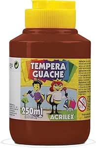 Tinta Guache Acrilex Marrom 250ml