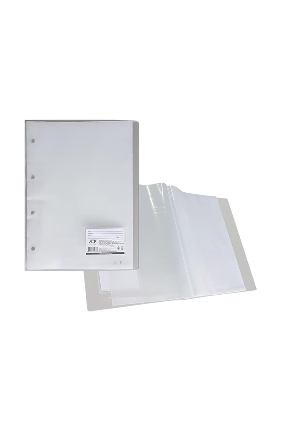 Pasta Cat&aacute;logo com 10 Envelopes Cristal A4 ACP