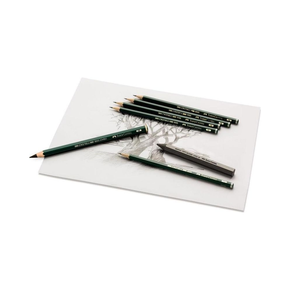 L&aacute;pis Sextavado Grafite 5B Faber-Castell 9000 Unit&aacute;rio