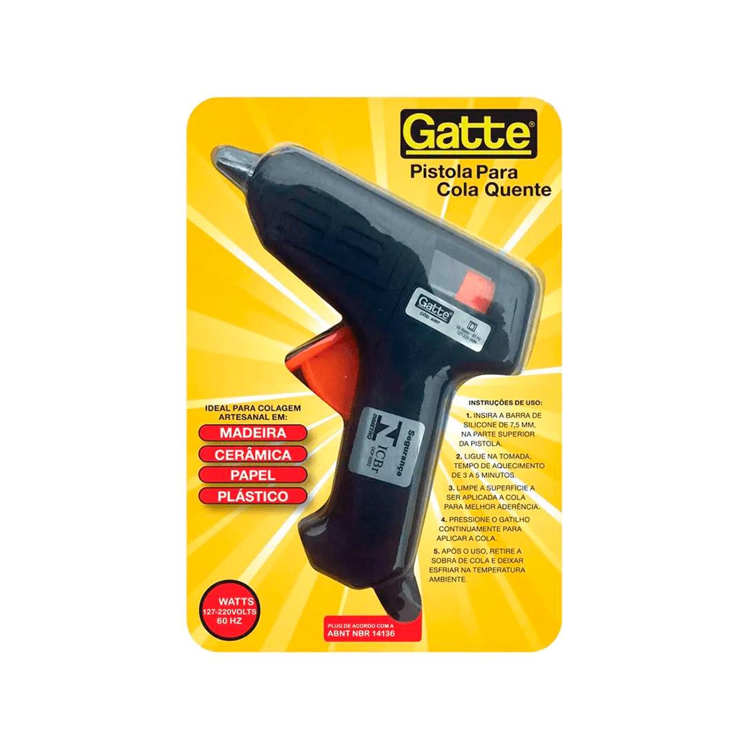 Pistola para Cola Quente Bivolt  Gatte Preta 40W 60Hz