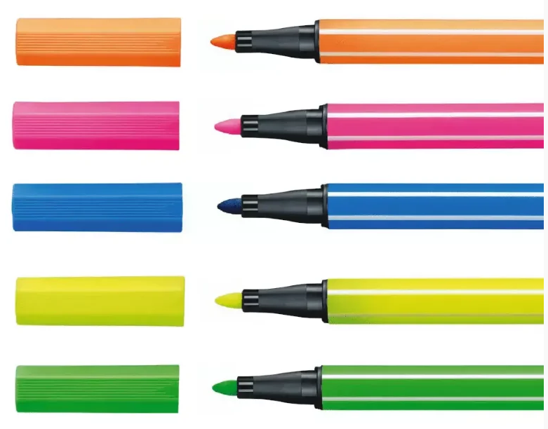 Caneta Extrafina, Stabilo, Point 68/6, Estojo com 6 cores, Neon