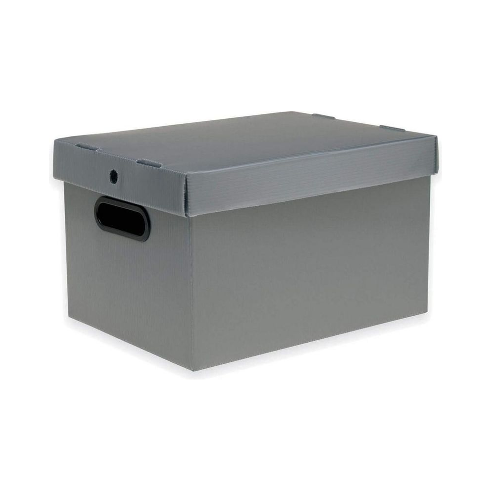 Caixa Organizadora Pl&aacute;stico Prontobox Polycart Prata 560x365x300mm
