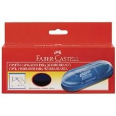 Apagador para Quadro Branco com Porta Marcador Faber-Castell Cristal Unit&aacute;rio