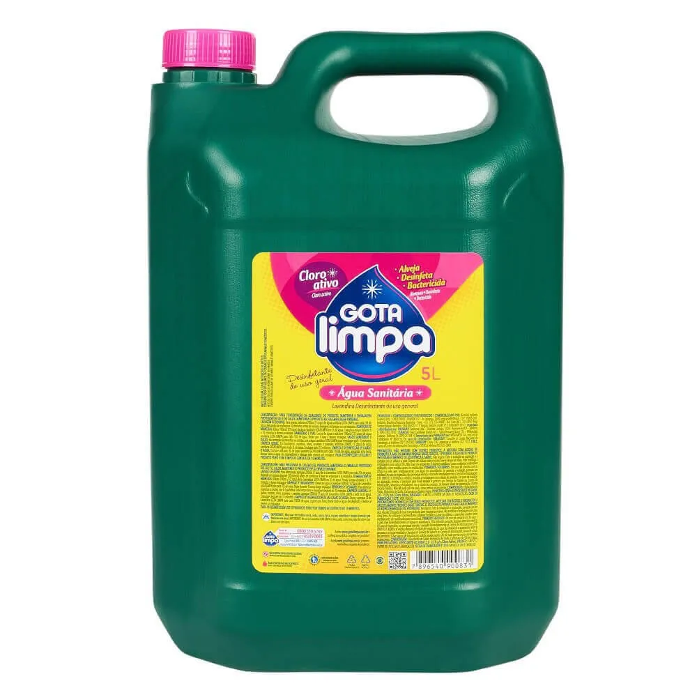 &Aacute;gua Sanit&aacute;ria Gota Limpa 5L