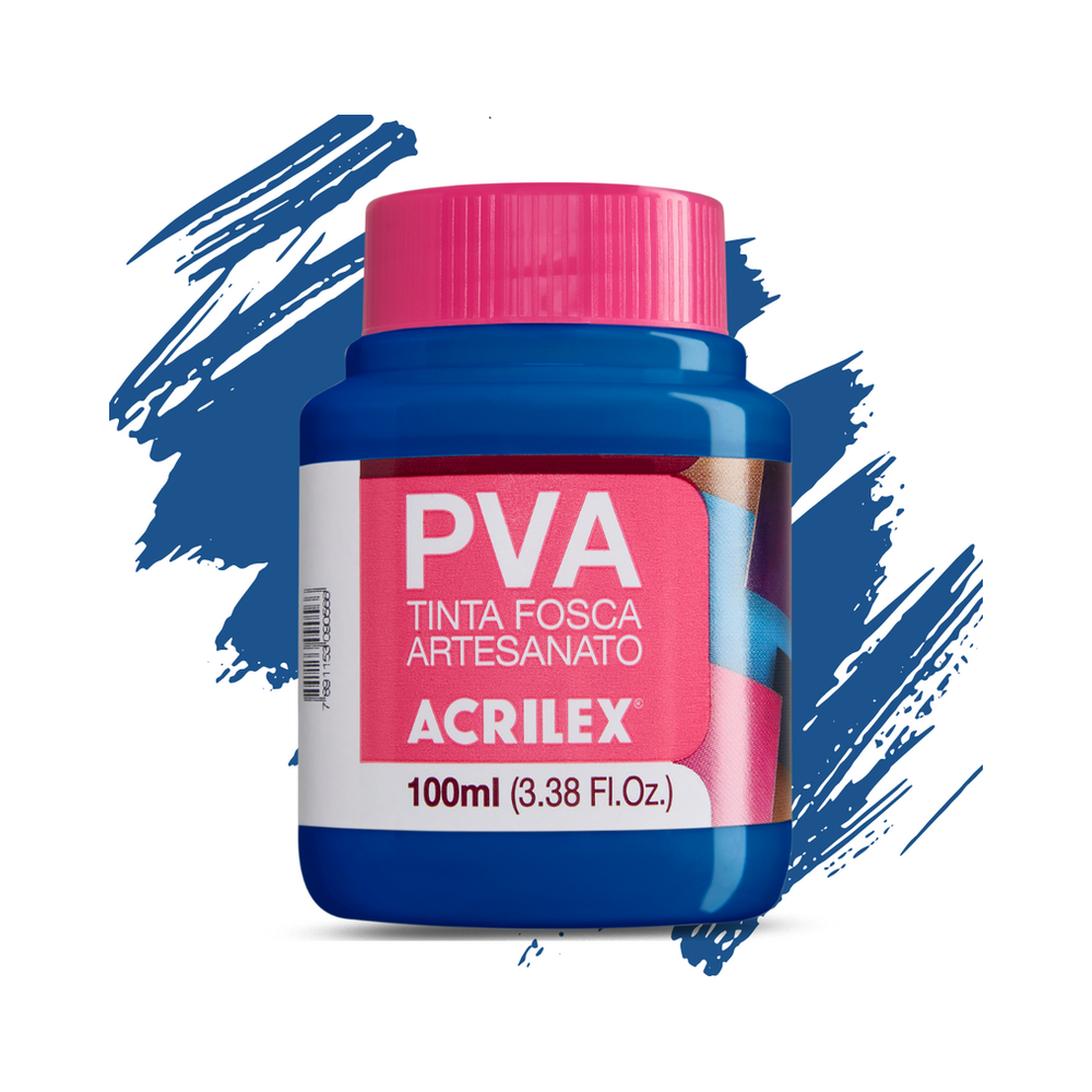 Tinta PVA Fosca Artesanato Acrilex 100ml Azul Turquesa