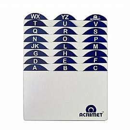 Índices AZ para Fichas 3x5 Acrimet Branco 7.7cm x 12.7cm
