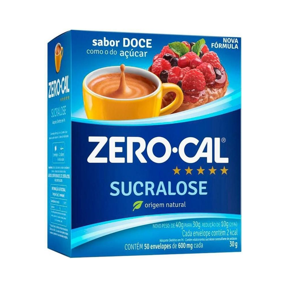 Ado&ccedil;ante em P&oacute; Sucralose Zero-Cal Sach&ecirc; 50 unidades