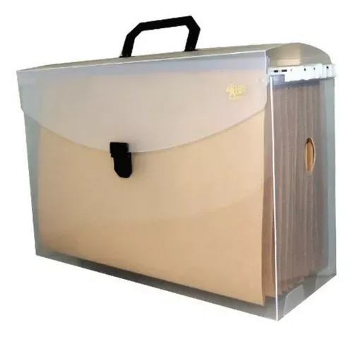 Mala Arquivo Golden Line Cristal com 10 pastas 910mm x 710mm