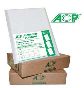 Envelope Plástico 0.10mm 600 Unidades 4 Furos ACP