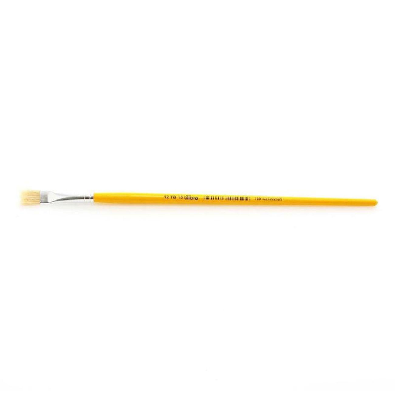 Pincel Chato N&ordm;12 Tilibra TB 15 Amarelo