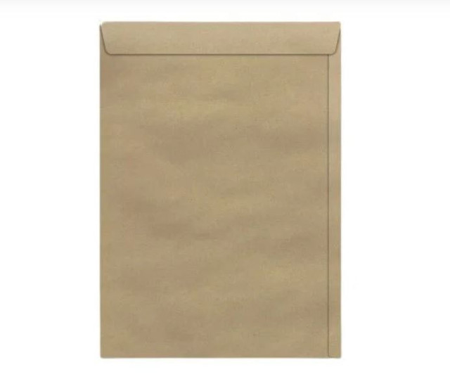 Envelope Saco  Sem Furos 260x360mm Scrity Papel Kraft Natural