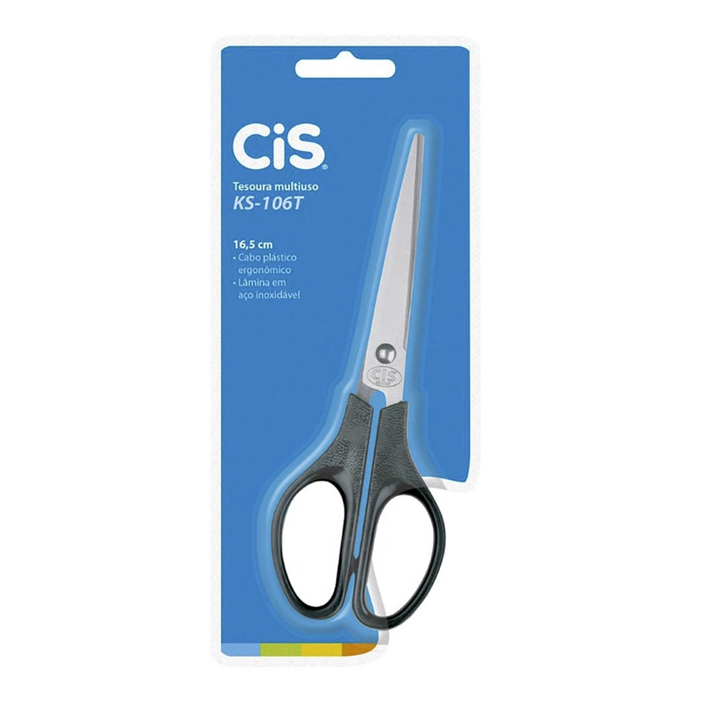 Tesoura Multiuso 16.5cm CIS KS-106T Unitária