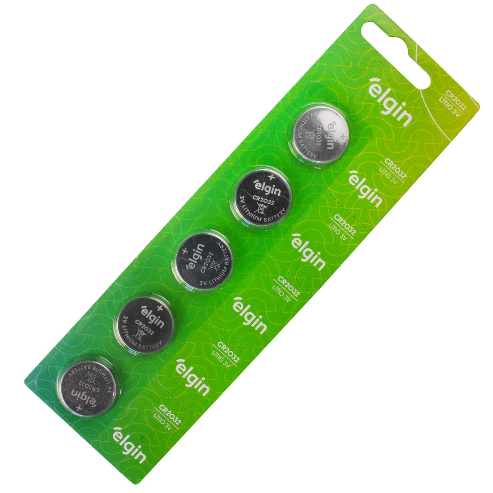Bateria Botão CR2032 3V Lithium Elgin Unitária