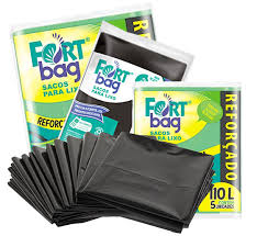 Saco de Lixo 100 Litros 90x100cm Fort Bag Preto Recicl&aacute;vel