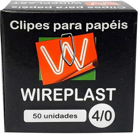 Clips para Papel 4/0 Wireplast 50 Unidades Prata