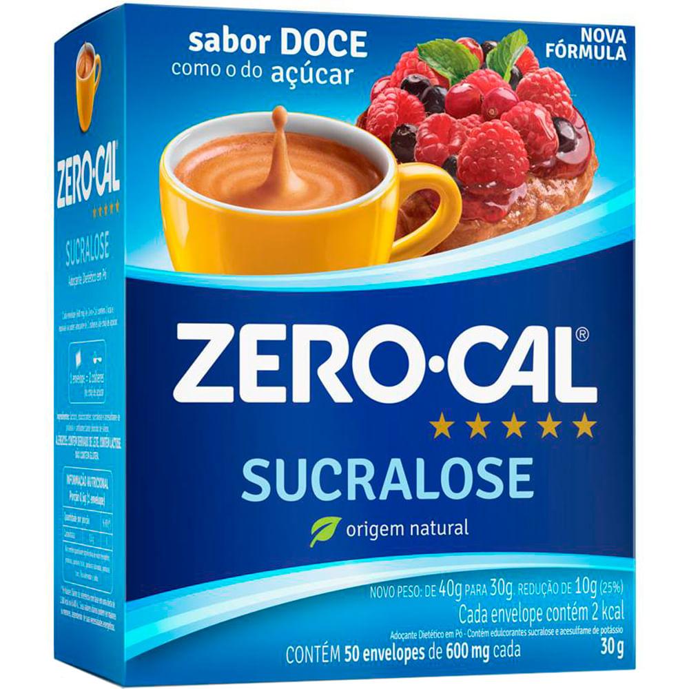 Adoçante Zero-Cal Sucralose 50 Envelopes 0.6g cada