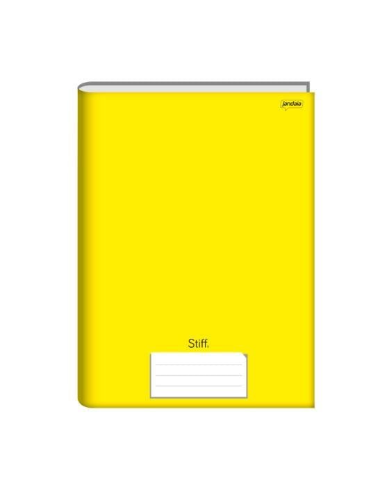 Caderno Brochura Capa Dura Stiff Jandaia Amarelo 48 folhas 140mm x 200mm 56g/m&sup2;