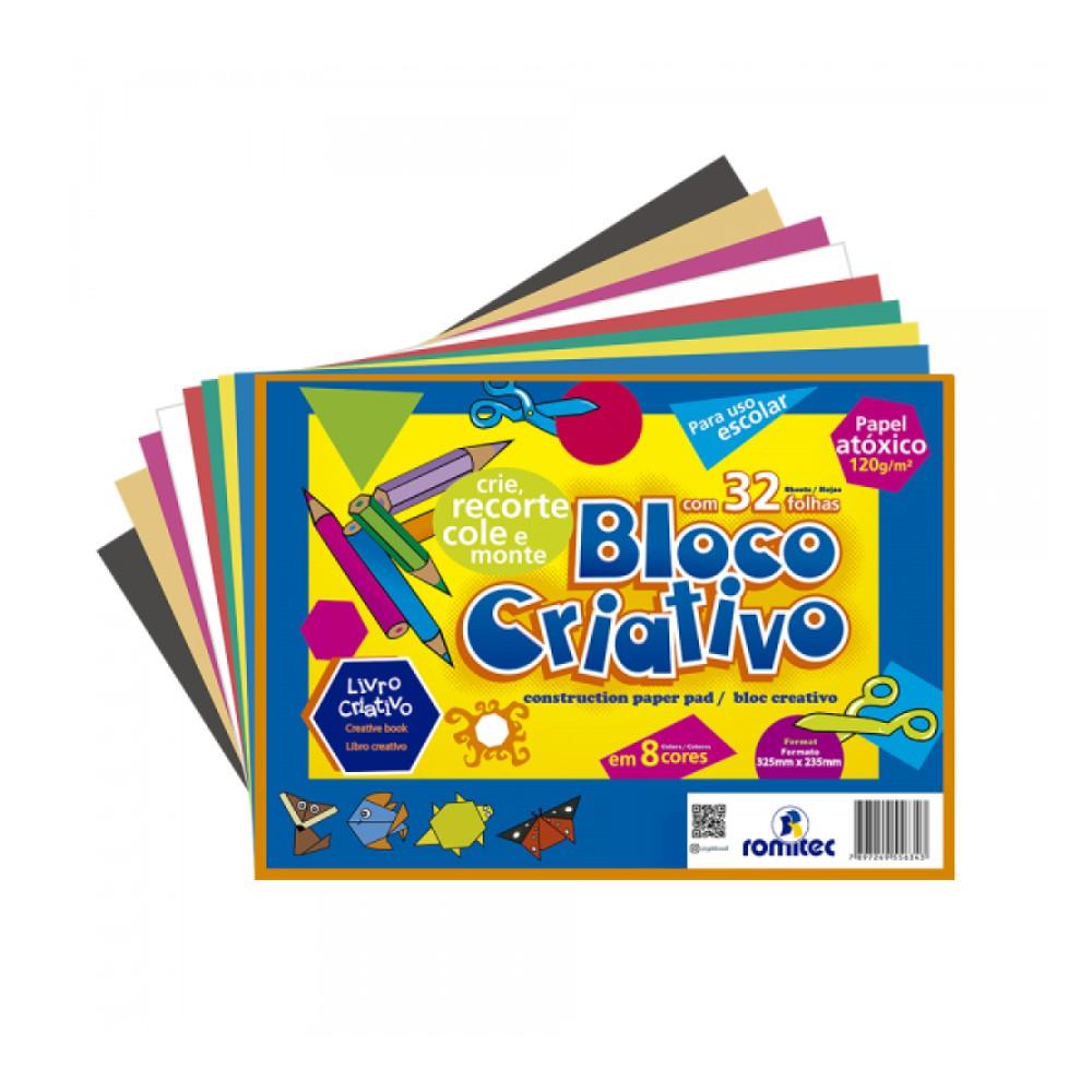 Bloco Criativo 8 Cores Romitec