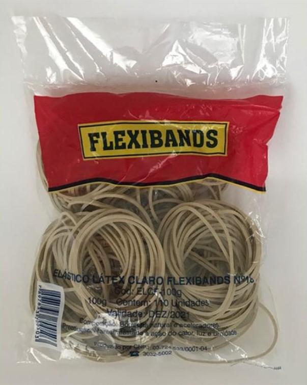 El&aacute;stico de Escrit&oacute;rio L&aacute;tex 28x2cm 100g Fulgor Multicor