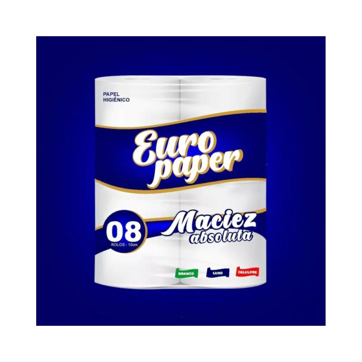 Papel Higi&ecirc;nico Folha Simples Rol&atilde;o Luxo 8UN Euro Paper