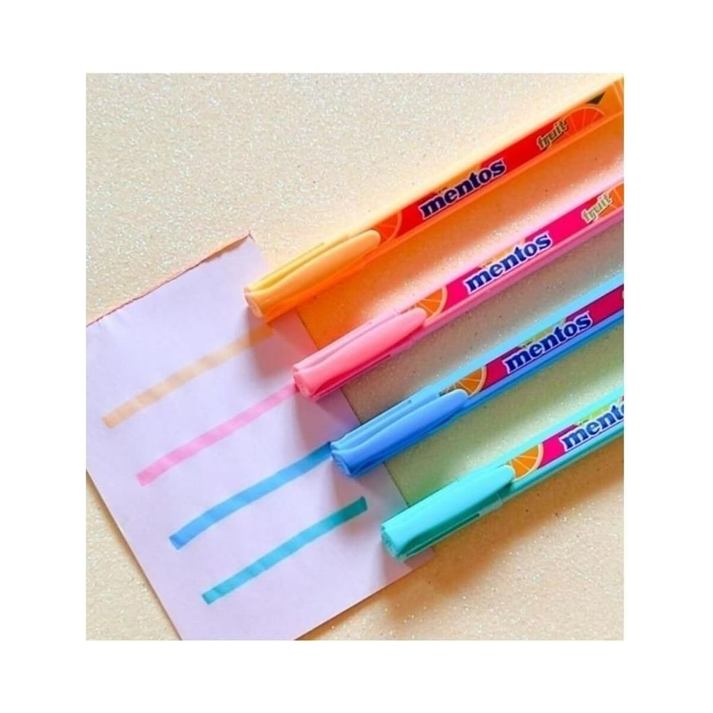 Marca-Texto Destaq Mentos Compactor 4 Cores Pastel com Aroma