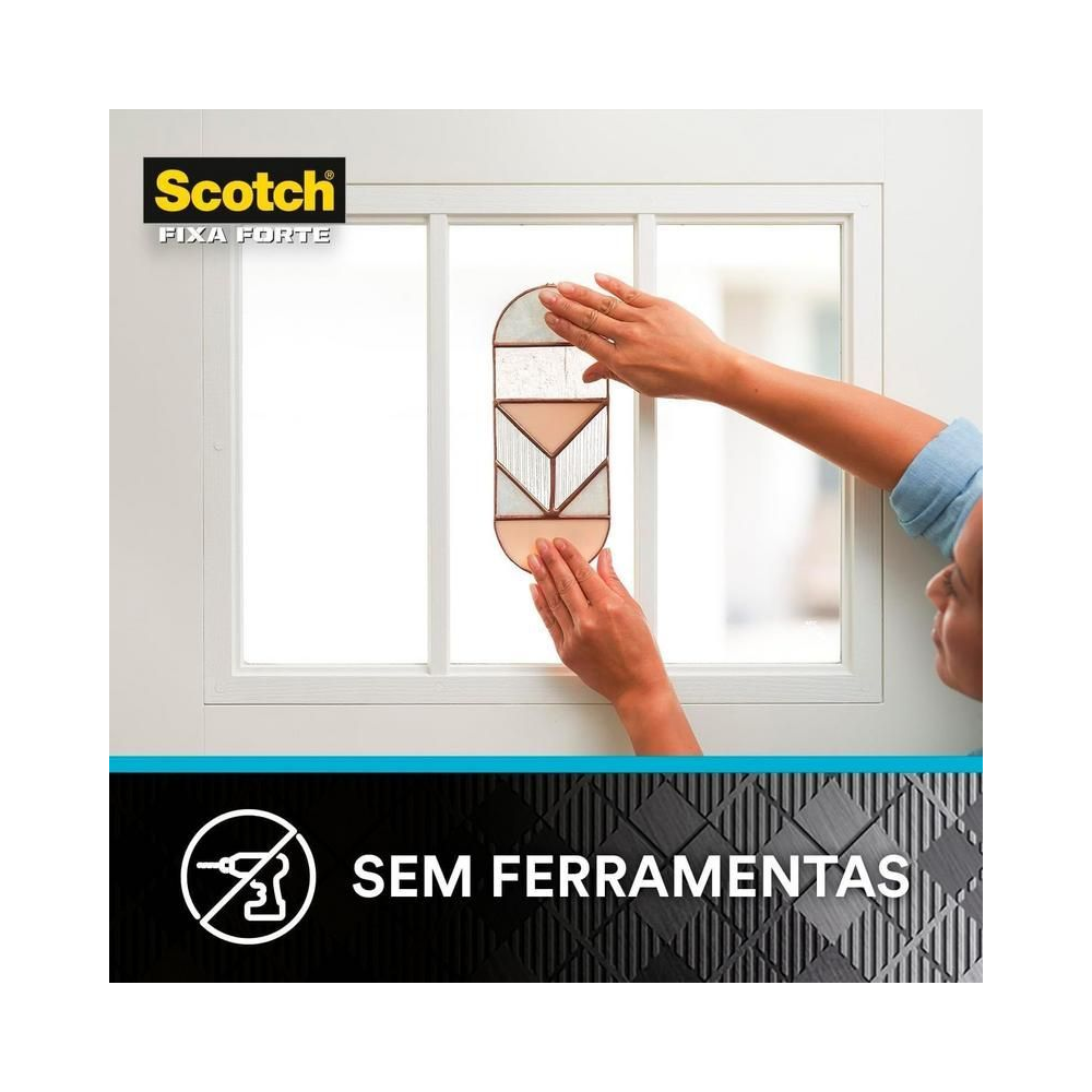 Fita Dupla Face Transparente Fixa Forte Scotch 3M 19mm x 2m