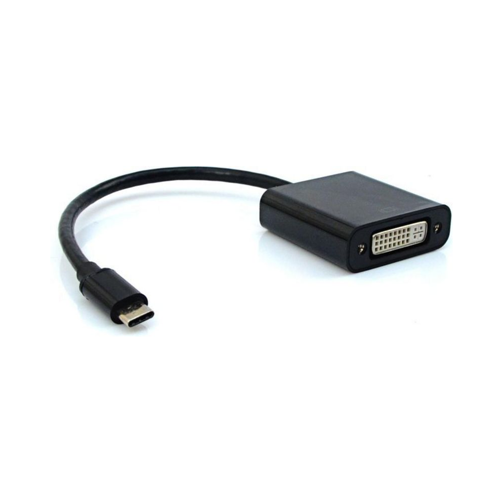 Adaptador USB-C DVI Pluscable Preto