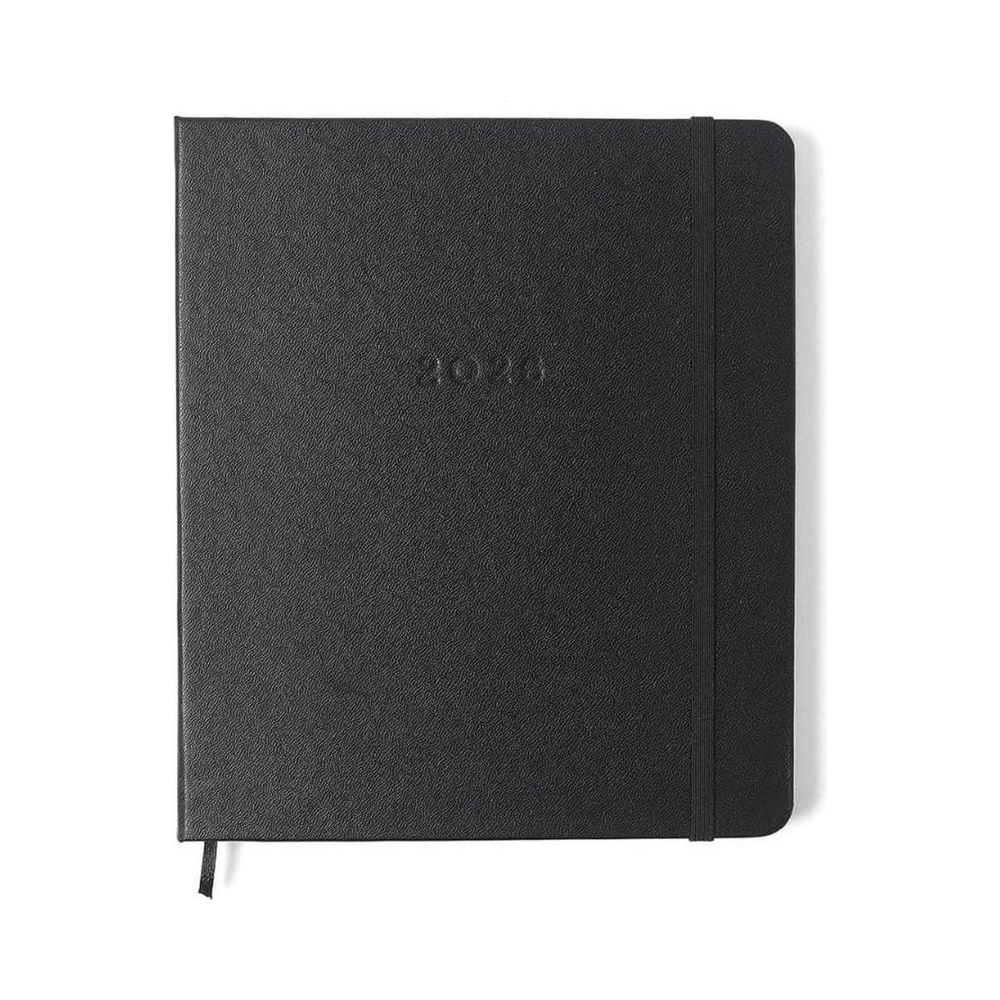 Agenda Planner Semanal Cicero 2026 Cl&aacute;ssica Preta 17x19,5cm